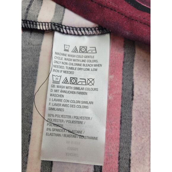 Du Joir Black Red Floral V-Neck 3/4 Sleeve Faux Wrap Maxi Dress Women's Sz XLP - Picture 7 of 16